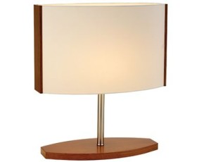 Glass + Wood Table Lamp